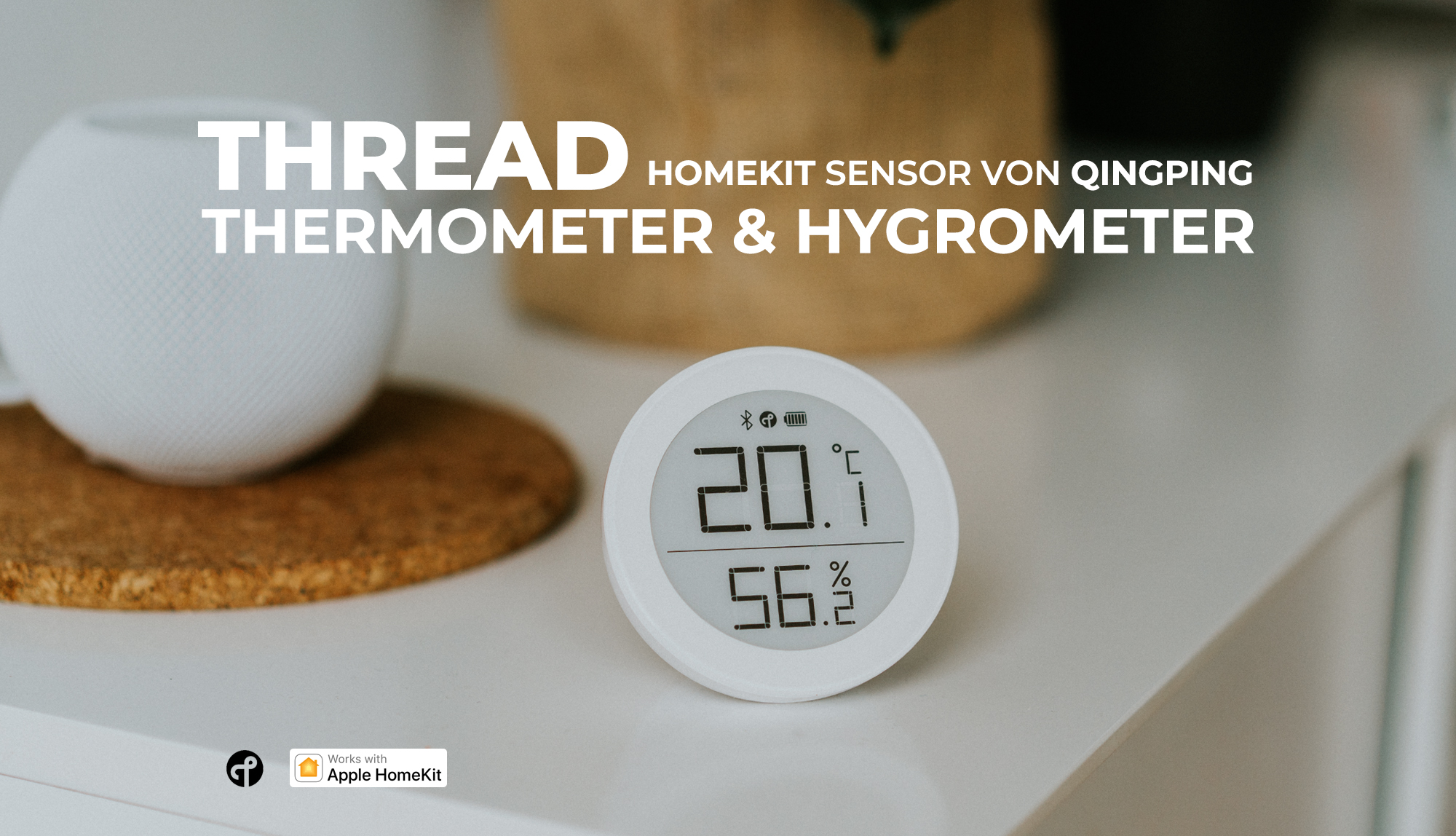 Qingping-Thermometer: HomeKit-Sensor mit Thread angeschaut